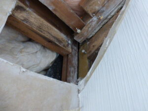 雨漏りによる建物の躯体部の腐食
